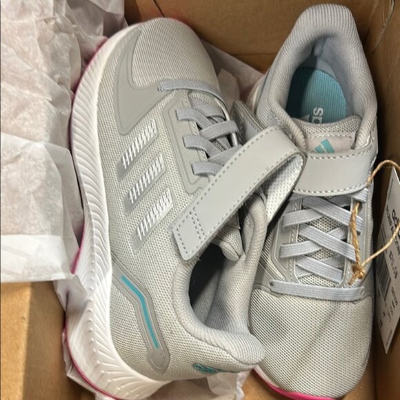 Adidas Gray and Pink Performance Sneakers - Picture 2 of 3